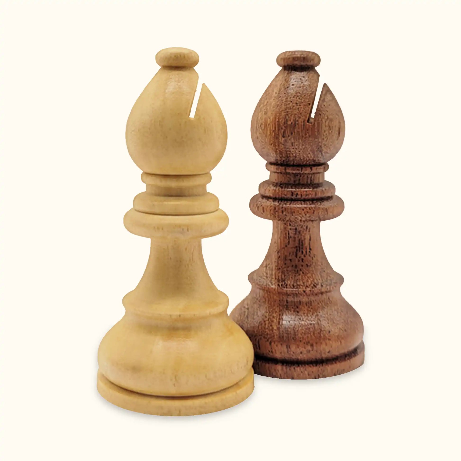 Chess pieces german knight acacia bishop