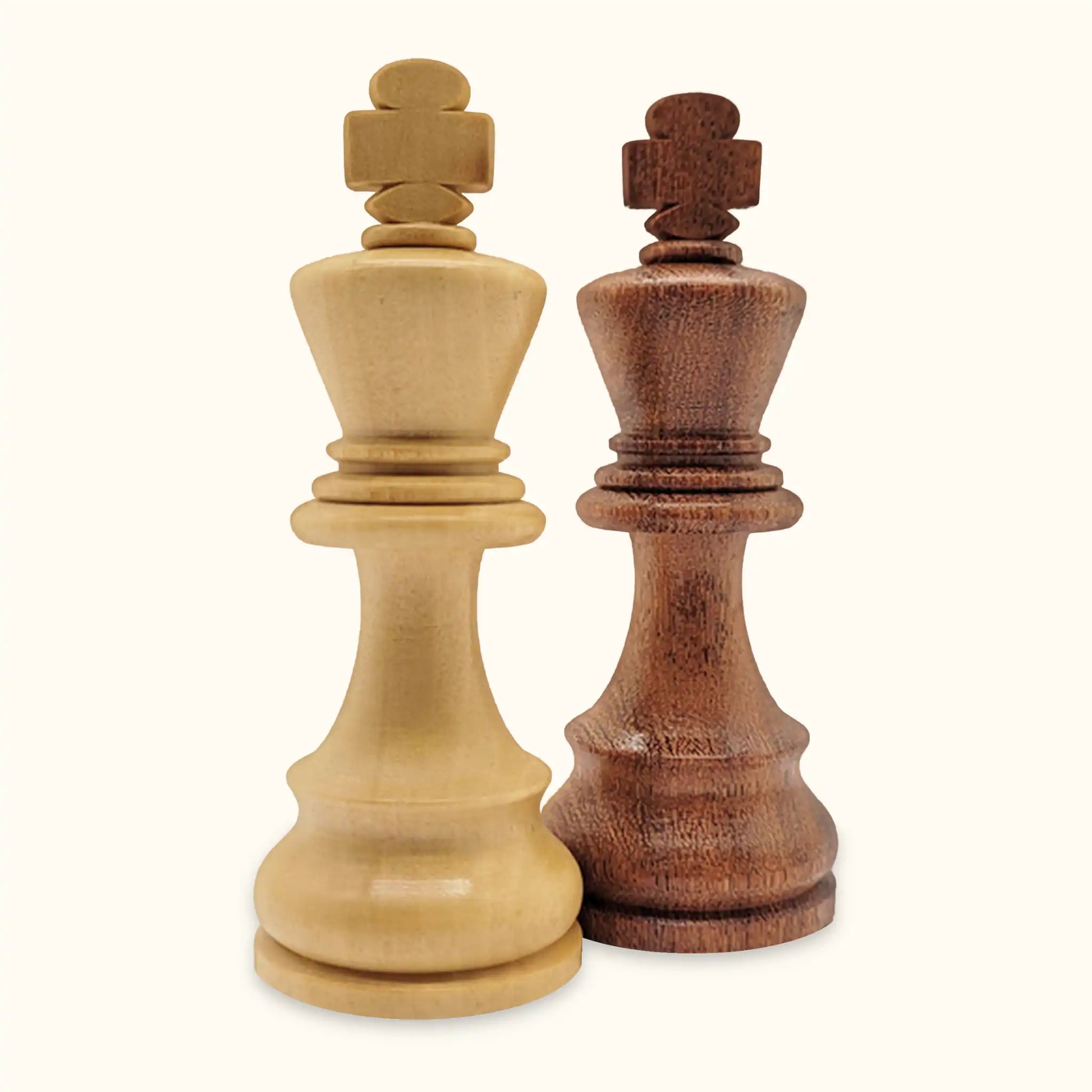 Chess pieces german knight acacia king